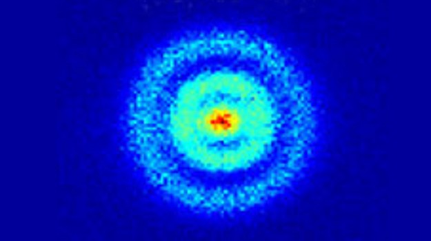 The first real photo of a hydrogen atom